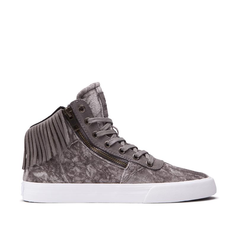 Buty Supra CUTTLER - Sneakersy Wysokie Damskie - Szare (NTPZ-67032)